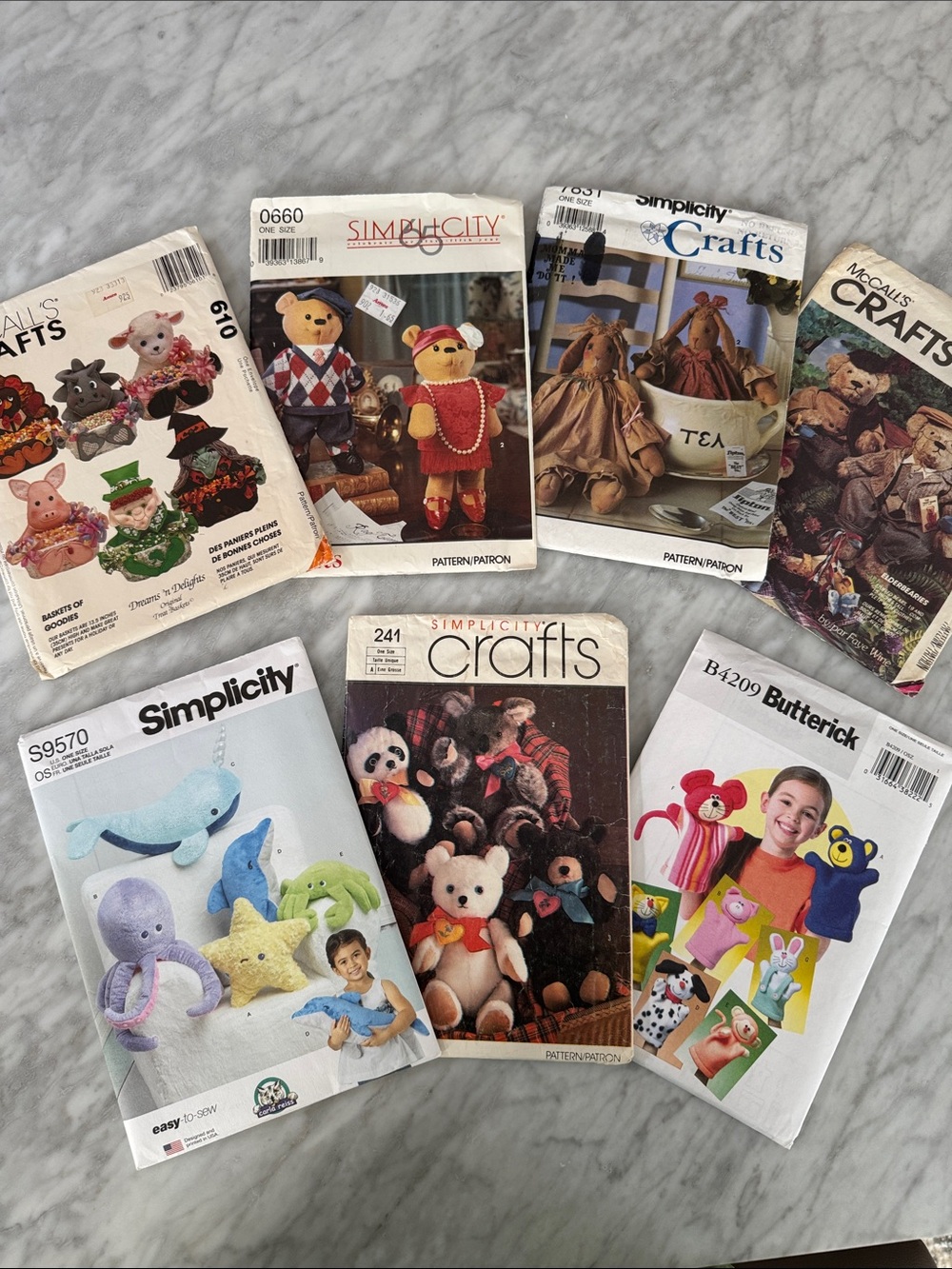 Lot of Plush Toy Sewing Patterns